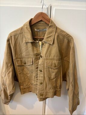 Lightweight Tan Cotton Shirt Jacket